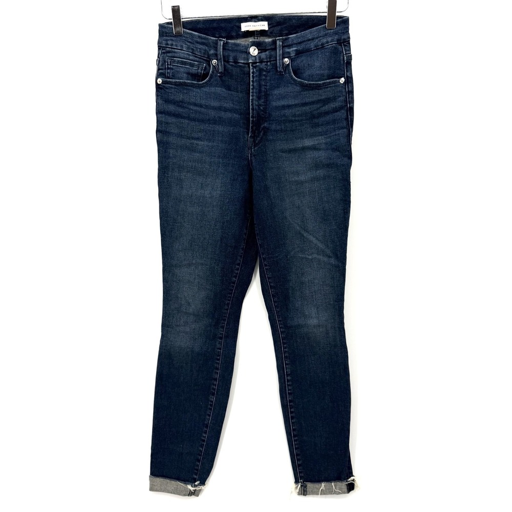 Good American Size 6 / 28 Good Legs Skinny Jeans Blue653 Dark Wash Denim